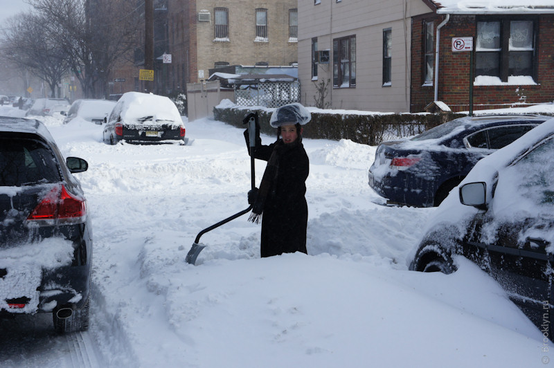 Blizzard in Brooklyn, New York