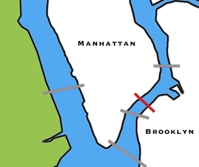Manhattan Bridge Map