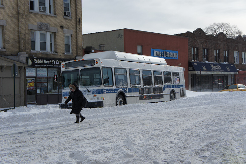 Blizzard in Brooklyn, New York